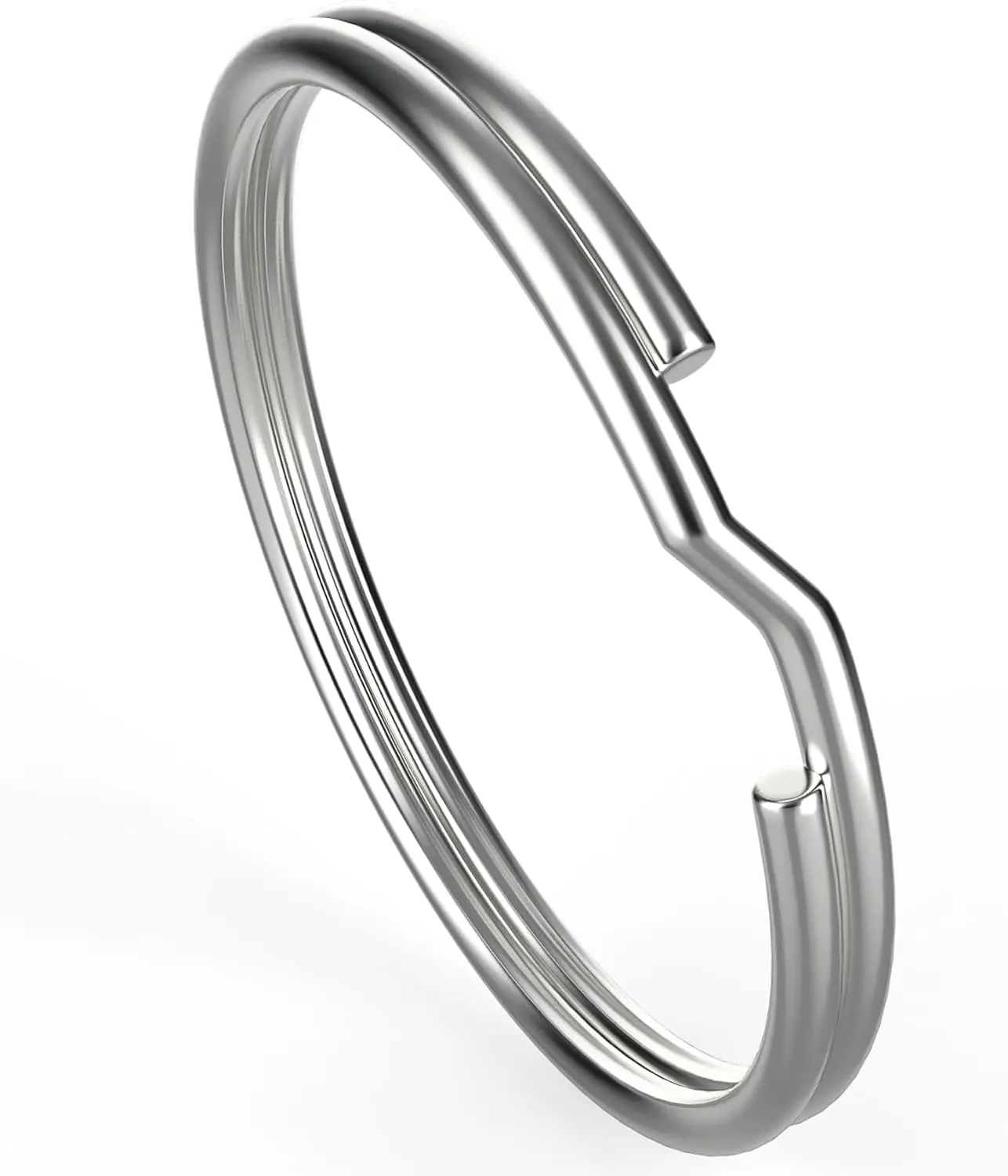 Silver Split Round Metal Key Rings, 50-Pack 3/4in (20mm) Key Chains for Home, Car, Arts & Crafts Organization