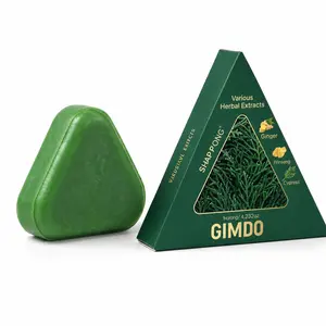 Usman Herbal Shampoo Bar, green shampoo bar, relieves itchy scalp, controls oil, boosts hair volume, solid shampoo bar suitable for both men and women
