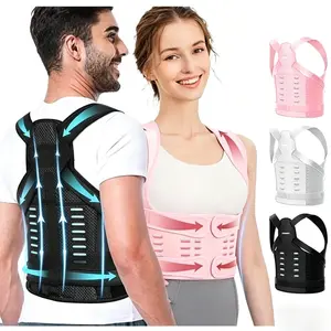 Anti-hunchback Correction Belt, Breathable Support, Spine Open Shoulder Back Posture Belt, Pressure Correction Belt, Adjustable Back Straightener, Spine Orthotic Brace, Comfort Posture Fixer, Shoulder Posture Corrector