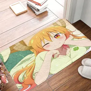 1PC Tohru Miss Kobayashi's Dragon Maid Bathroom Mat Doormat Living Room Carpet Balcony Rug Home Decoration