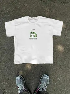 Me Frog Retro Fashion T-shirt Men's and Women's T-shirts Natural Lover Stupid Frog Retro T-shirt Men's Short Sleeve Top Casual Men's Clothing