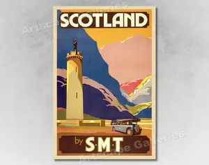 See Scotland 1920s Vintage Style UK Travel Poster