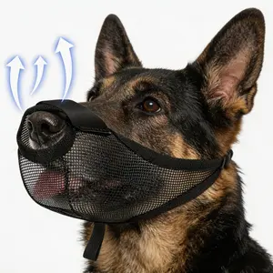 Breathable  Muzzle, Adjustable Mesh  Mouth Cover for Small Medium Large , Anti Biting Licking Chewing Muzzle, Allows Drinking, Safe Pet Training Muzzle Natural Rubber Hemp  Toothbrush Toy Height Elevated Dog Bowl Stand interactive kitty plush water