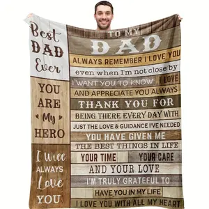1pc 280G Presents For Father, Birthday Present For Dad, Father'S Day Gifts From, Birthday Gifts For Dad, Best Gifts For The Greatest Dad, Blanket For My Dad, Gifts For Dads Who Have It All, Blanketfather Son Blanket Husband Blanket Multipurpose