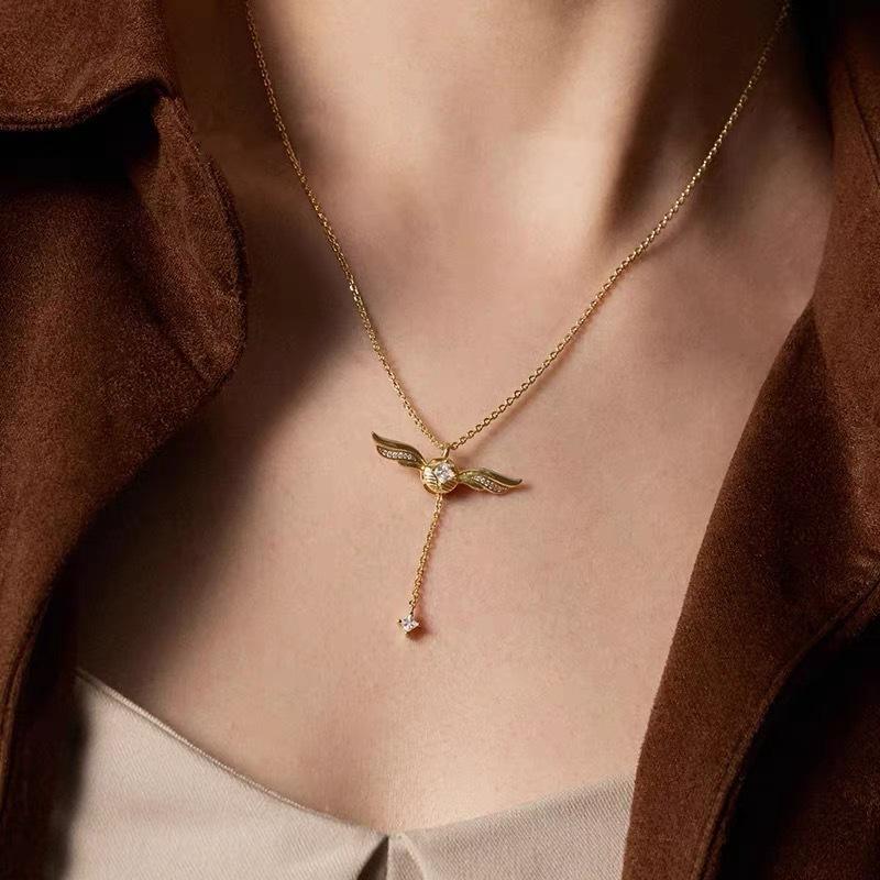 Magic Academy Cartoon Anime Golden Snitch Openable Necklace Clavicle Chain Gift Accessory Pendant Necklace for Women