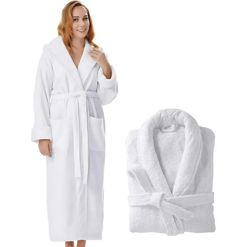 Cotton Robes Women and Men, Shawl Collar Bathrobe, ONE SIZE - UNISEX Men & Women Robe