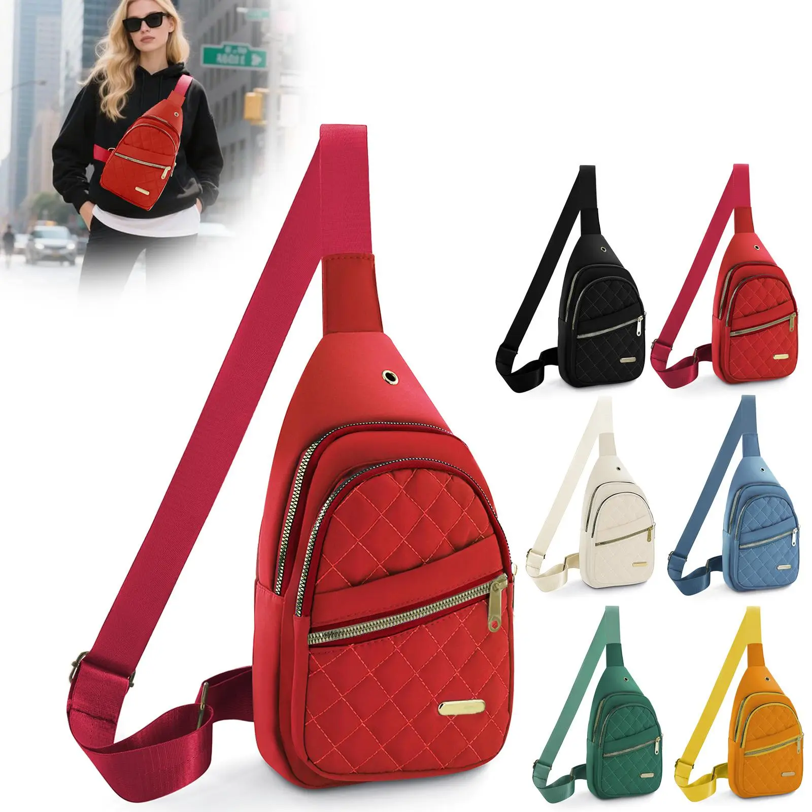 Small Bakpack Crossbody Bags for Women Chest Bag Cross Body Bag Fanny Pack for Outdoors Hiking Traveling,Crossbody Small Sling Backpack Bag for Women Men,Mother's Day Gifts