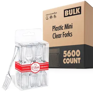 Plastic Mini Clear Forks (5600 Pack)