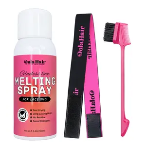 Dolahair Lace Melting & Holding Spray Glueless Hair Adhesive for Wigs Glueless Install Lace Front Wig Spray Wig Melting Bnad Haircare Gentle on Skin