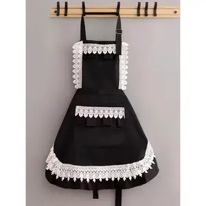 Lace Apron # Dress-up Apron # Girlish Style Apron # Gendery Apron # Pleated Apron # Vintage Style Apron # High-quality Apron # Group Purchase & Wholesale Apron # p-rated selling Hot Item # Kitchen Cooking Apron # Apron # Coffee Shop Apron