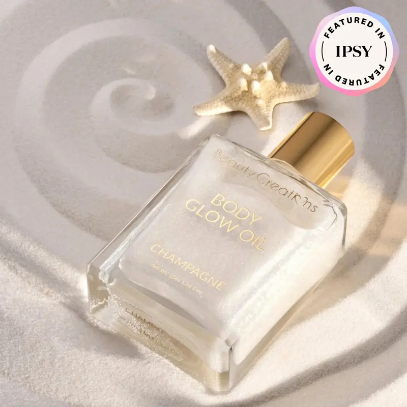Beauty Creations Nourishing Radiant Shimmering Body Oil Bottle for Adults - Lightweight, Hydrates Skin, Exfoliating, Bronze-Champagne Hue, Jojoba Oil-Infused, Antioxidant-Rich, Brightening, Dewy Look, Non-Pore-Clogging, Bath & Body Care Product