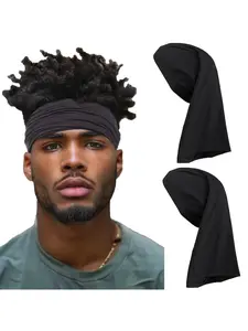 Unisex Elastic Sleep Cap, Elastic Hair Bonnet, Tube Shape Night Sleeping Hat, Suitable for Various Braids and Faux Locs, Long Tail Design