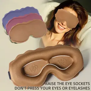 3D Premium Sleep Mask, Ultra Soft Skin-Friendly Eye Cover, 100% Light-Blocking Eyemask with Lash Extension Design, Unisex Sleeping Aid, Blackout Sleep Mask,100% Block Light Eye Shade Cover for Traveling Yoga Nap