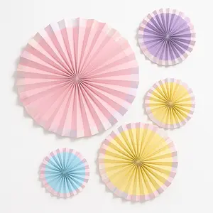 Pastel Parasol Paper Fans