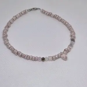 Fairy Blush Removable Anklet with Delicate Beads and Sparkling Centerpiece for Stylish Footwear