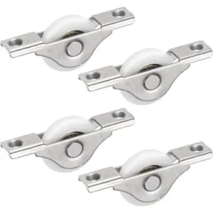 4-Pack Screen Door Rollers, 30/1.18" Dia Sliding Door Nylon Pulley Window Wheels, Patio Door Rollers, Sliding Door Rollers Replaceent for Garage Screen Door [White]