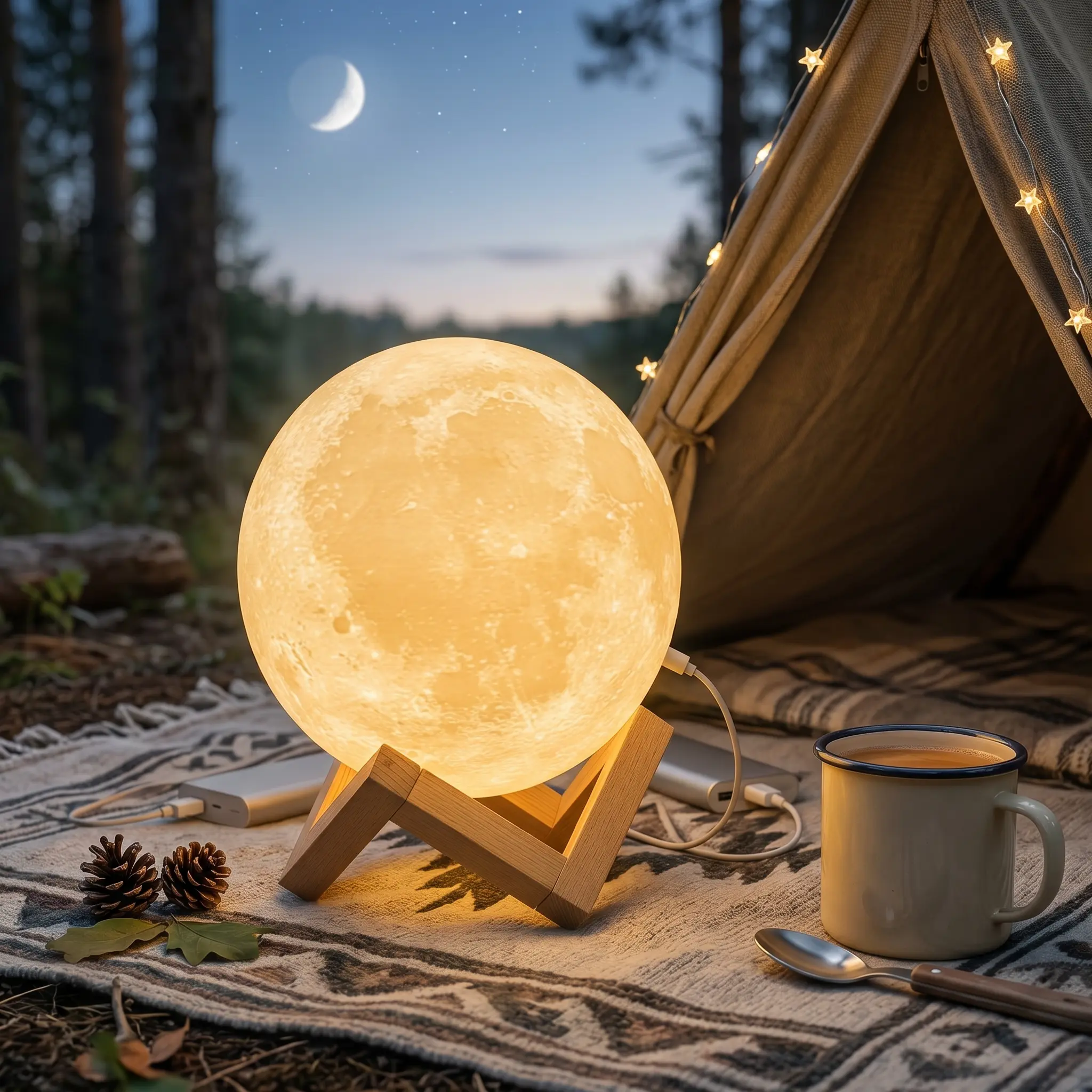 4.7-Inch 3D Printed Moon Lamp, Realistic Lunar Texture LED Night Light,Remote & Touch Control, Rechargeable with Timer, Space-Themed Home Decor & Holiday Gift for Kids