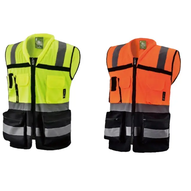 Superintendent Green/Black Safety Vest, Reflective Safety Vest, High Visibility Vest
