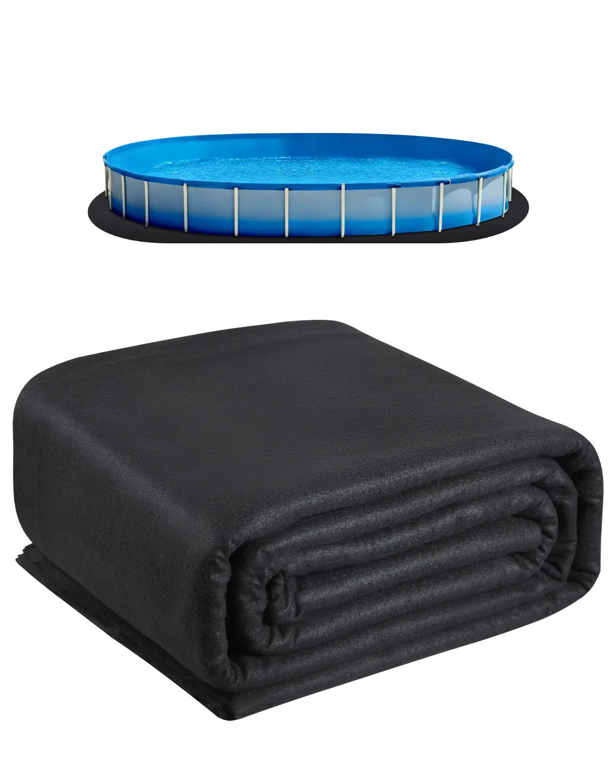 【SummerFinds】VEVOR Oval Pool Liner Pad, 15 x 30 ft Pool Liner Pad for Above Ground Swimming Pools, Extra-Thick Pool Mat, Prevents Punctures, Recycled Geotextile Material Underlayment Pad, Extend Liner Life