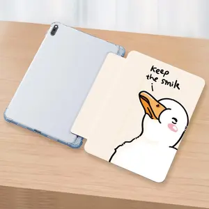 Cartoon Goose Pattern Tablet Case Casing Shell, Cute Tablet Protective Cover with Protection, Tablet Protector for iPad, iPad Accessories