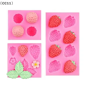 Fruit Strawberry Dessert Mousse Cake Mold Silicone Cake Decorations Reusable Baking Molds Kitchen Tools〔CC11〕