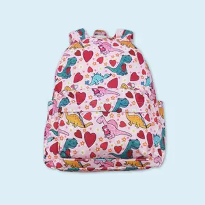Heart dinosaur kids girls valentine's backpack