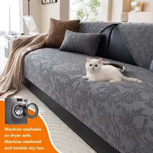 Plush Sofa Slipcover Protector, Soft Sofa Protector, Pet-Friendly Non-Slip Decorative Couch Pad, Sofa Couch Covers, Polyester Material, Fits 1234 Imperial Chairs