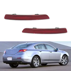 2PCS Red Lens Rear Bumper Bar Reflector Light Kit For 2012 2013 2014 Acura TL,Replace OEM 33505TK4A11, 33555TK4A11