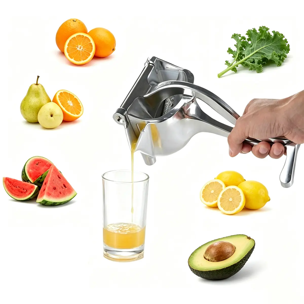 Hand Juicer Squeeze,Aluminum Juice Extractor Manual Hand Press Juicer,  Home Kitchen Appliances,Lemon Orange Juicer Extractor Fruit and Vegetable Juicer