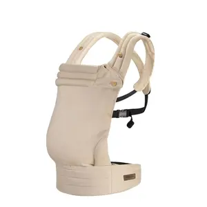 Ergonomic Baby Carrier Newborn to Toddler – 4-in-1 Adjustable with Head & Lumbar Support, Breathable Fabric, Multi-Position Design, Foldable for Travel