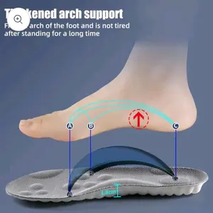 Premium 4D latex sports insoles with advanced ventilation technology. Provides immediate pain relief for people who work 12+ hours on their feet. Features super soft cushioning, multiple ventilation holes, and odor-resistant material. Perfect for athletic