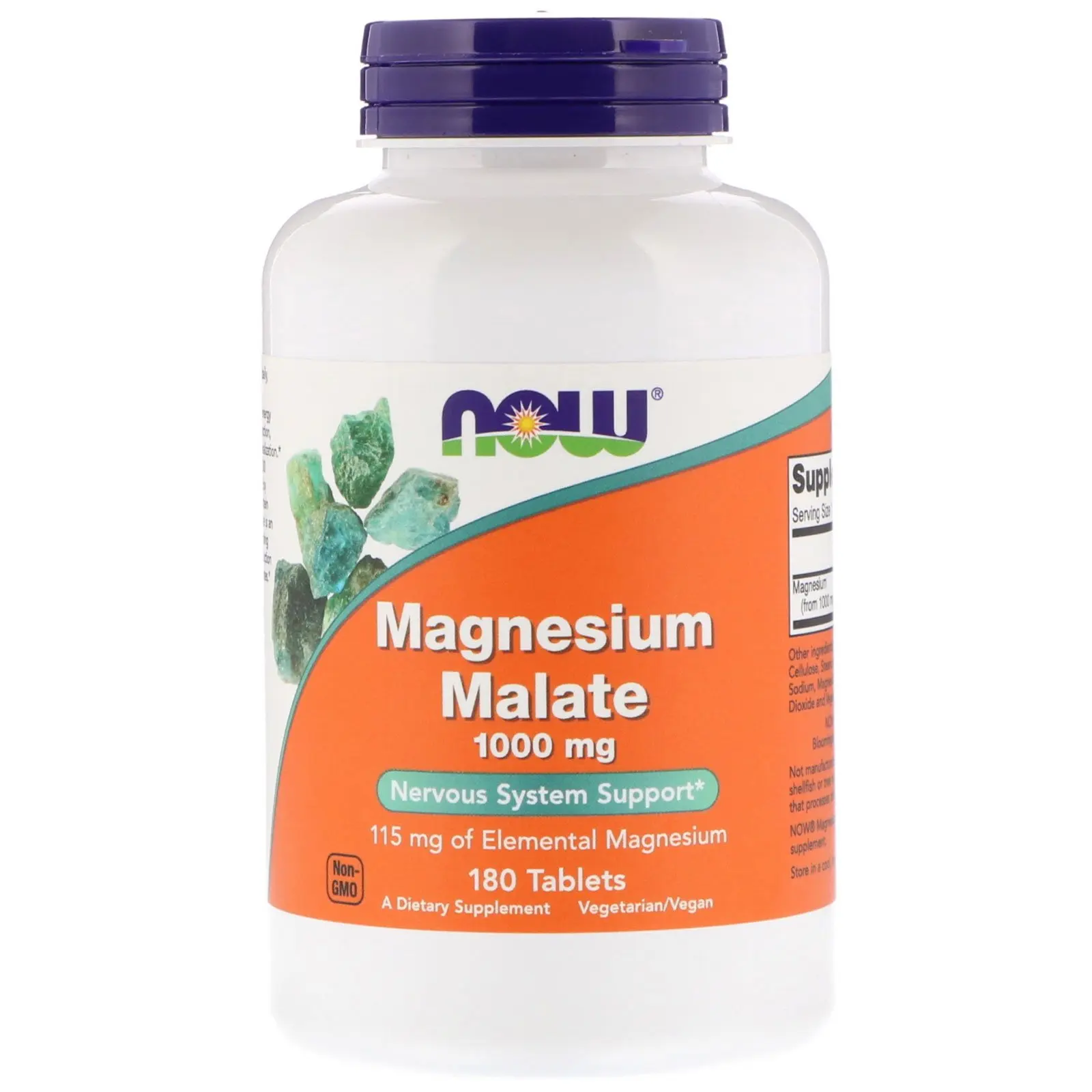 NOW Foods Now Foods, (2 Pack) Magnesium Malate, 1,000 mg, 180 Tablets
