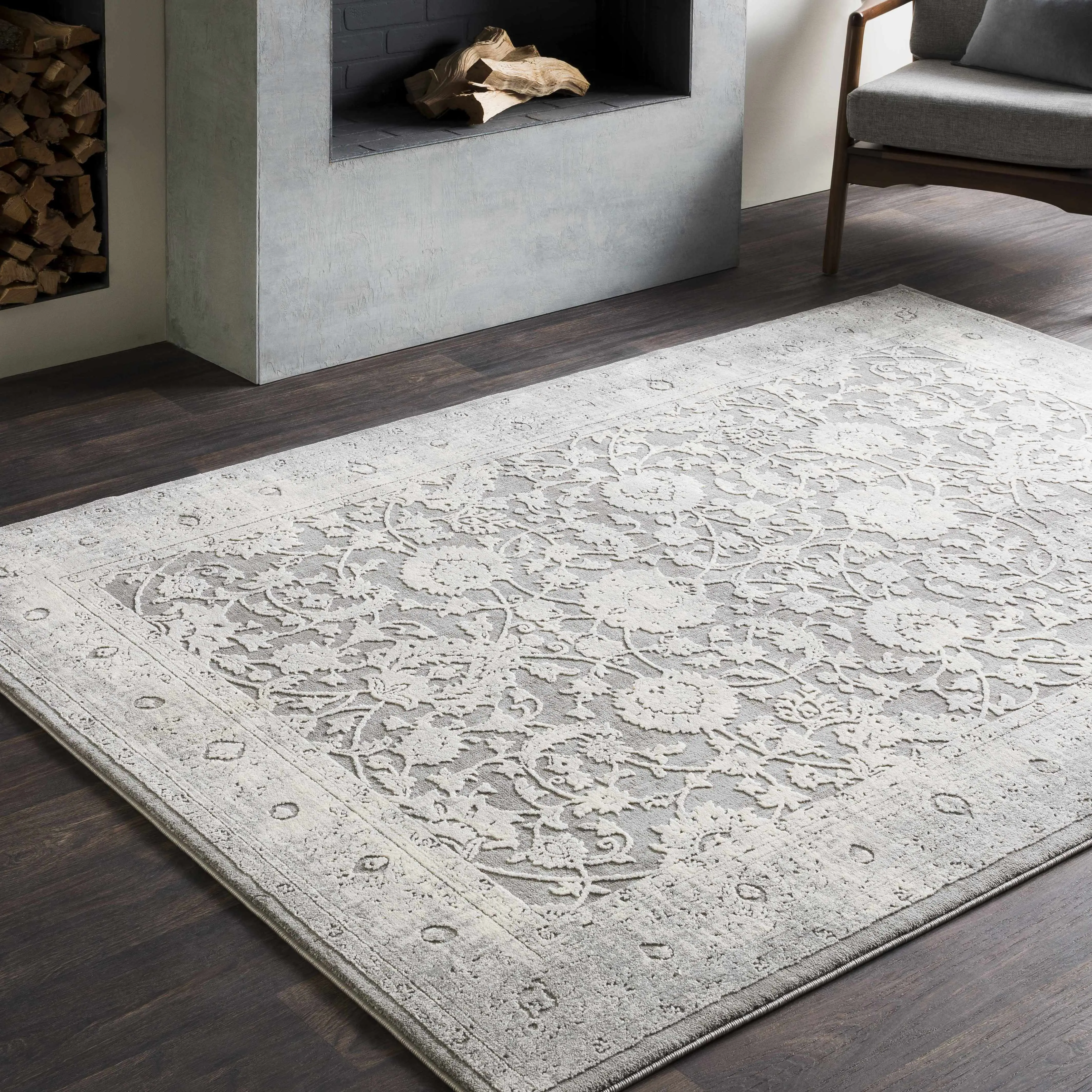 Benavides Gray Updated Traditional Tibetan Rug, Decorative Floor Rug for Living Room Decor, Decorative Rug Benavides Gray Updated Traditional Tibetan Rug, Decorative Floor Rug for Living Room Decor, Decorative Rug