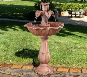 Bernini 3-Tier Flower Petal Plug-in Water Fountain