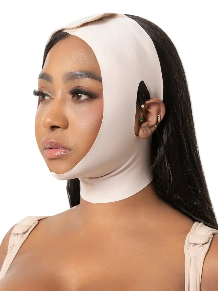 SNATCHED BODY Chin Lift Strap | Post Surgery Neck Soft Compression Garment for Facelift (TT)