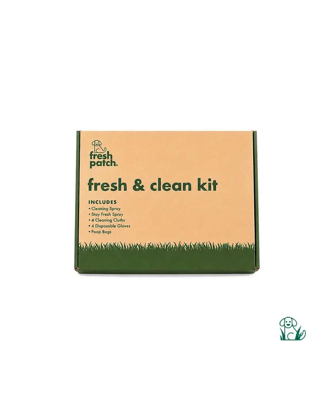 Fresh Patch Fresh & Clean Kit for Pet Potty Trays - Includes Cleaning Spray, Stay Fresh Spray, Cloths, Gloves, and Poop Bags for Odor-Free Maintenance
