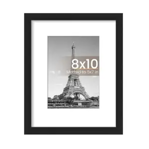 8×10 Picture Frame, Includes Mats for 5x7in & 8x10in Photos, Ideal for Wall Hanging or Desktop Use, Perfect for Mugwort Radiata Pins