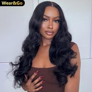 OQHAIR Body Wave Pre Bleached Pre Plucked 7x5 Wear Go Glueless Wig 180% Density Pre Cut HD Lace Frontal Wig With Natural Hairline