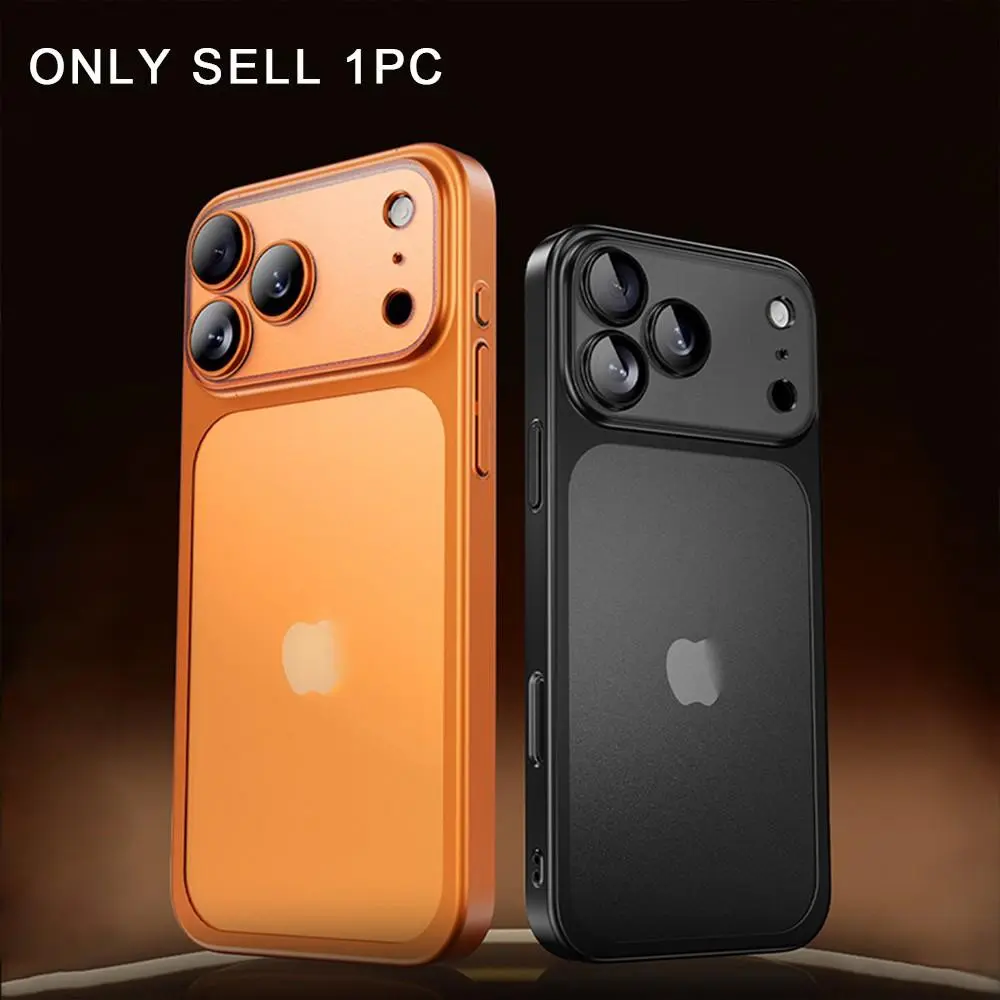 Phone Case - Transparent Matte TPU Shell, Shockproof Cellphone Casing, Compatible with Iphone 17 Pro Max 16 15 14 13 Pro Max Clear with Lens Protector Soft Bumper Shockproof Men Women Cover Accessories Casing Protection