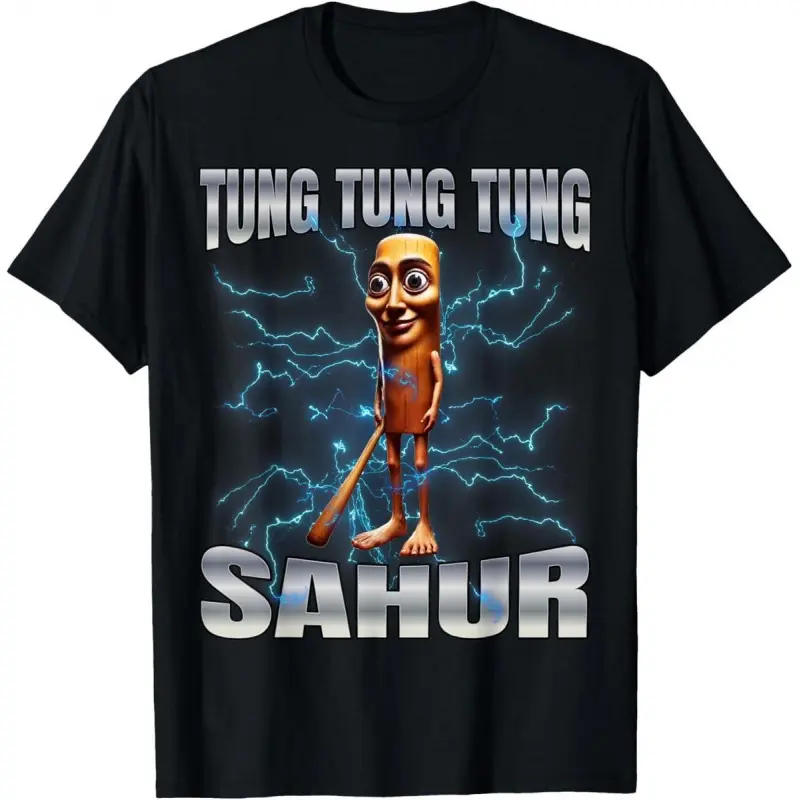 [Graphic tee] 100% Cotton Unisex Tung Tung Tung Sahur T-Shirt women graphic shirts Men’s Graphic Tee,Trending Tee