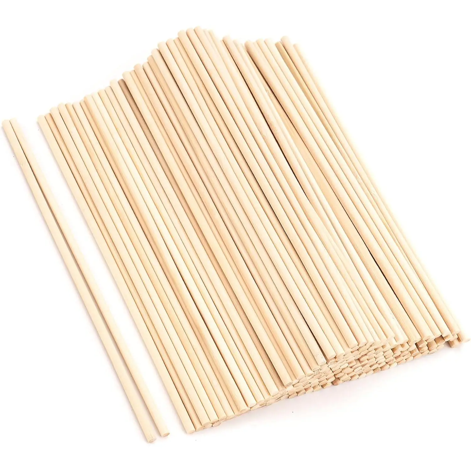 60 count Wooden Dowel Rods 1/4 x 12 Inch Precut Wooden Rod Sticks,  Sticks for Crafts,   Dowels for Craft,Cake Dowels Hardwood Craft Dowel Rods for DIY Projects (60)