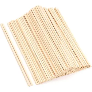 60 count Wooden Dowel Rods 1/4 x 12 Inch Precut Wooden Rod Sticks,  Sticks for Crafts,   Dowels for Craft,Cake Dowels Hardwood Craft Dowel Rods for DIY Projects (60)