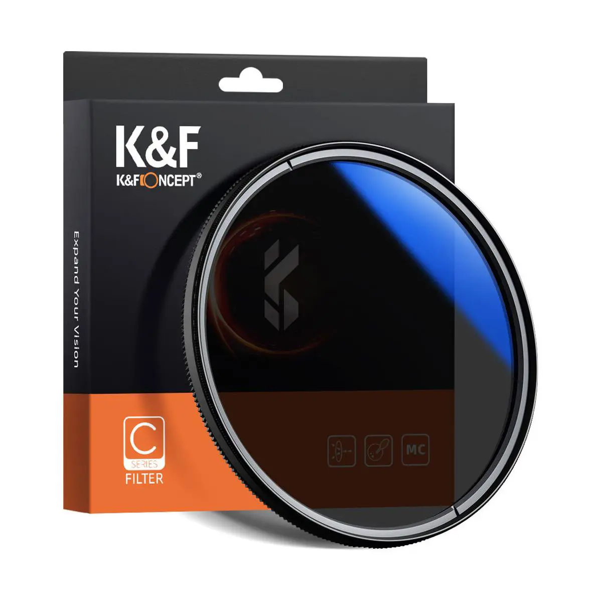 K&F Concept 77mm Classic Slim Blue Multicoated Circular Polarizer Filter