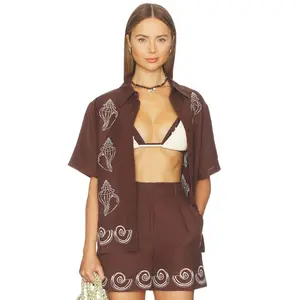 The Wolf Gang Parco Shirt in Chocolate