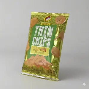 Buc-ee's Classic Thin Chips Limon - Zesty Lime Flavor Thin & Crispy Snack with Subtle Spicy Kick for On-the-Go Picnics and Casual Gatherings - Crunchy, Fiber