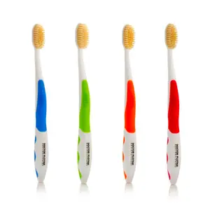 Dr. Plotka 4-Pack Silver Infused & Flossing Bristles Toothbrushes Kills 99% Oral Germs Dentist-Clean Feel Ergonomic Grip Oral Care Cleanser Multi-Pack