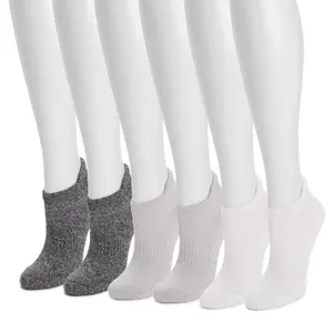 Women's 6-Pair Pack Low-Cut Ankle Compression Socks, Spandex-Cotton Blend with Blister Tabs, Sports Fit, Athletic, Sports Fit Socks, Athletic Socks