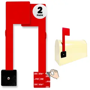MCCHJoy [2-PACK] No Tools Needed Waterproof Sturdy Mailbox Flag Replacement for Post Mount Mailboxes