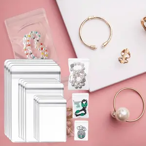 120 Pcs Clear PVC Jewelry Bags Anti Oxidation Zipper Bag Plastic Jewelry Storage Pouch for Packaging Jewelry Rings Earrings Beauty & Personal Care