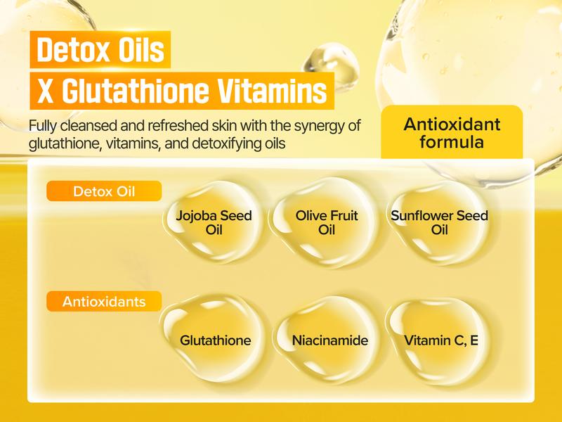 [numbuzin official shop] No.5 Cleansing Oil | Glutathione C Facial Spa Cleanser | Gentle Cleanser for Blackhead, Pore, Makeup Remover | Vitamin C, Niacinamide | Double Cleansing | 6.76 fl. oz.